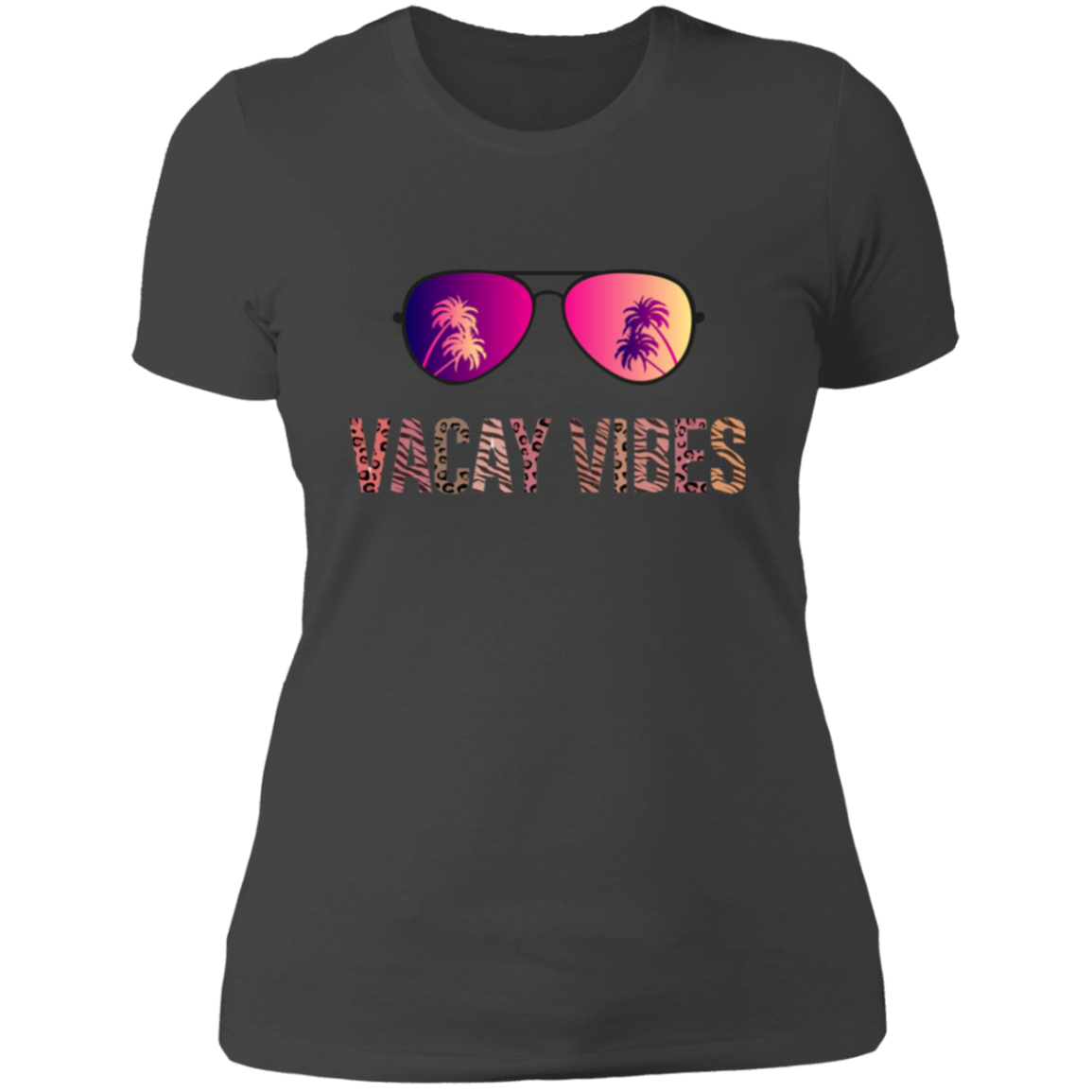 Vacay Vibes Womens T-Shirt | Cheetah Print