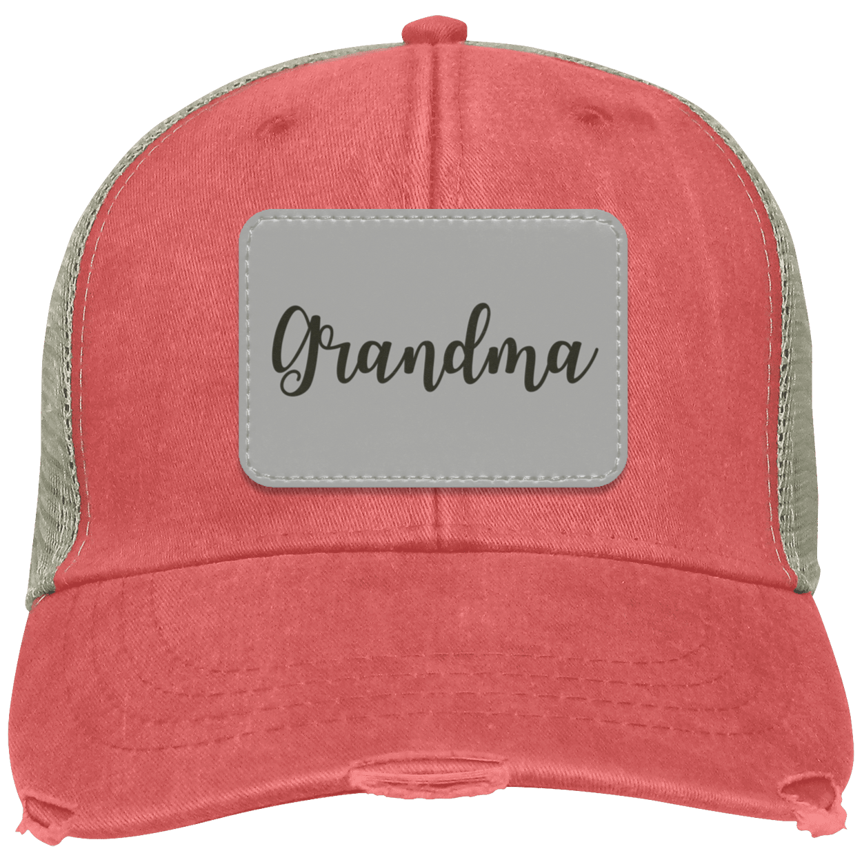 Grandma Distressed Cap w/ Gray Patch