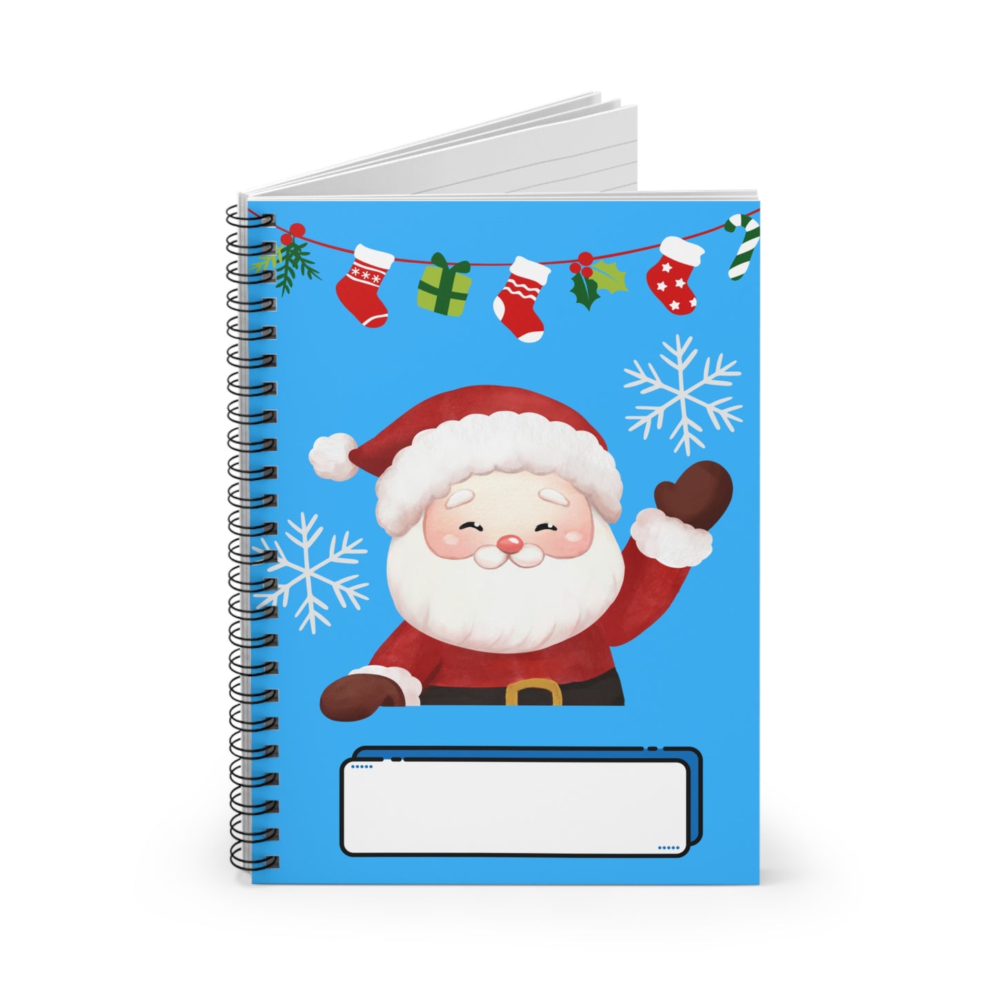 Children's Christmas Spiral Notebook - Santa