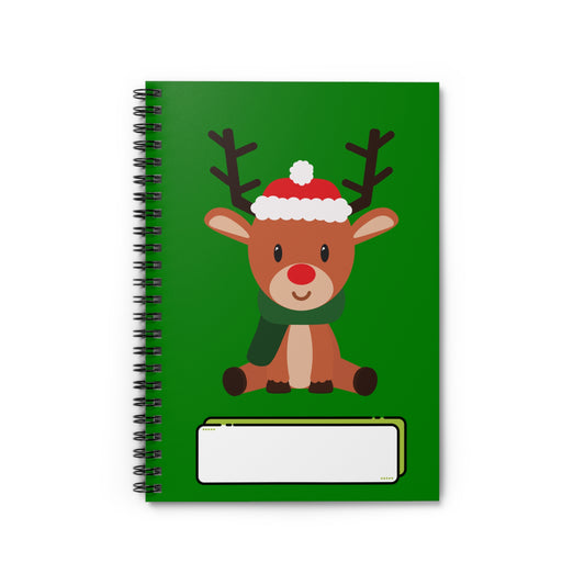 Children's Christmas Spiral Notebook - Rudolph