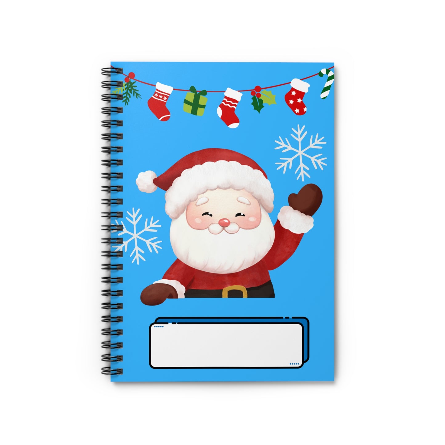 Children's Christmas Spiral Notebook - Santa