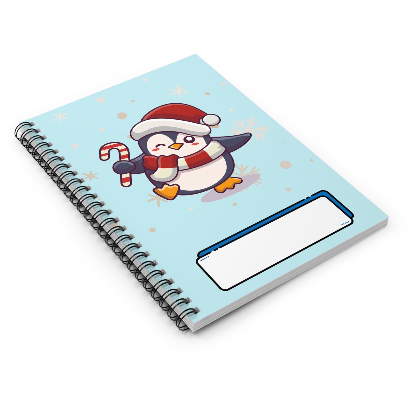 Children's Christmas Spiral Notebook - Penguin