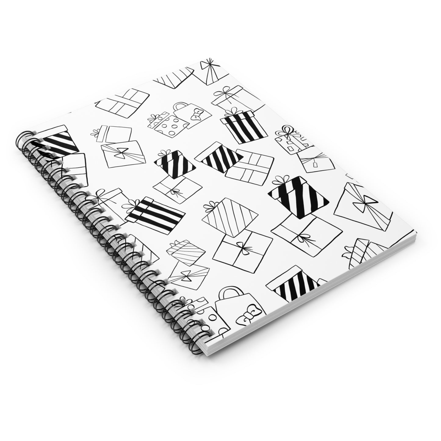 Black and White Presents Spiral Notebook