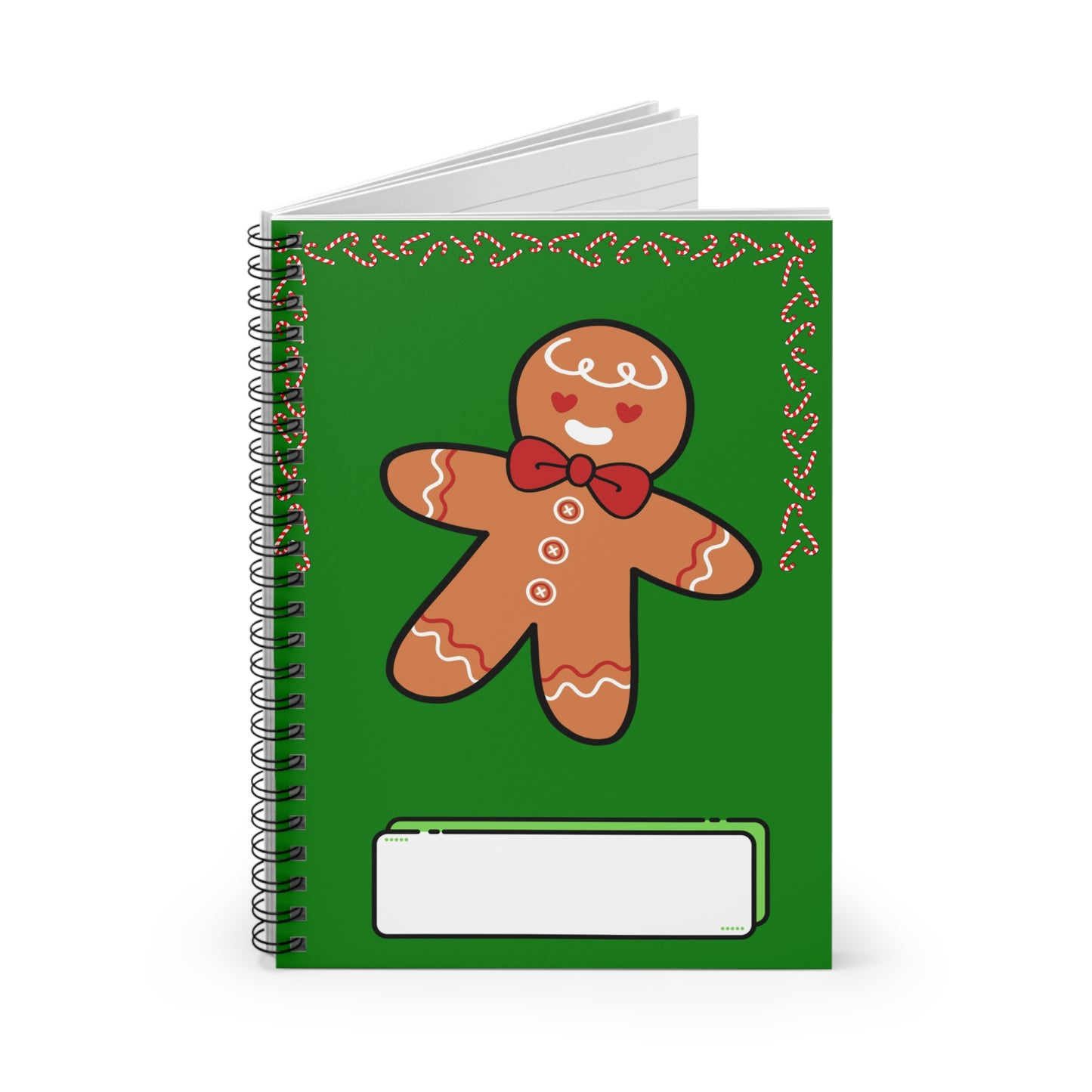 Children's Christmas Spiral Notebook - Gingerbread Man