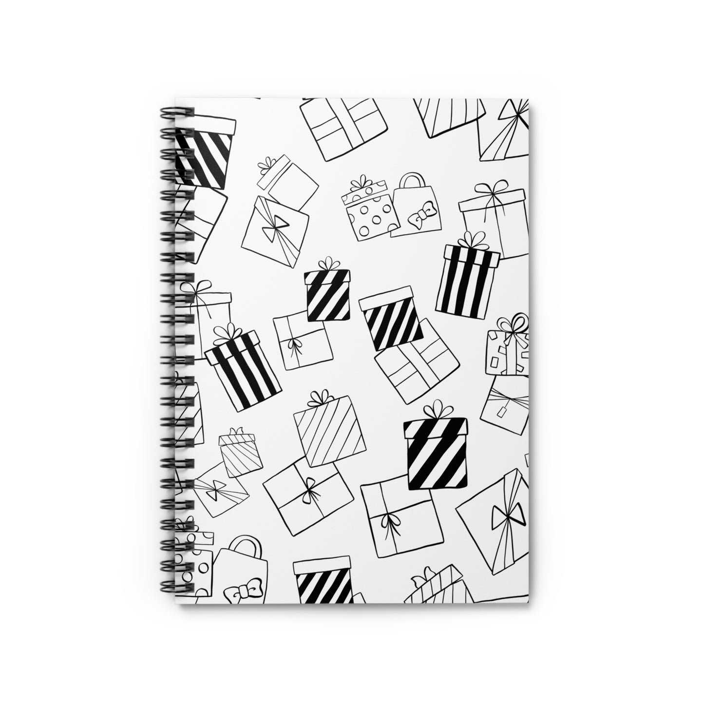 Black and White Presents Spiral Notebook