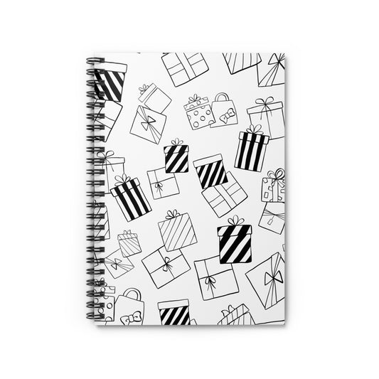 Black and White Presents Spiral Notebook