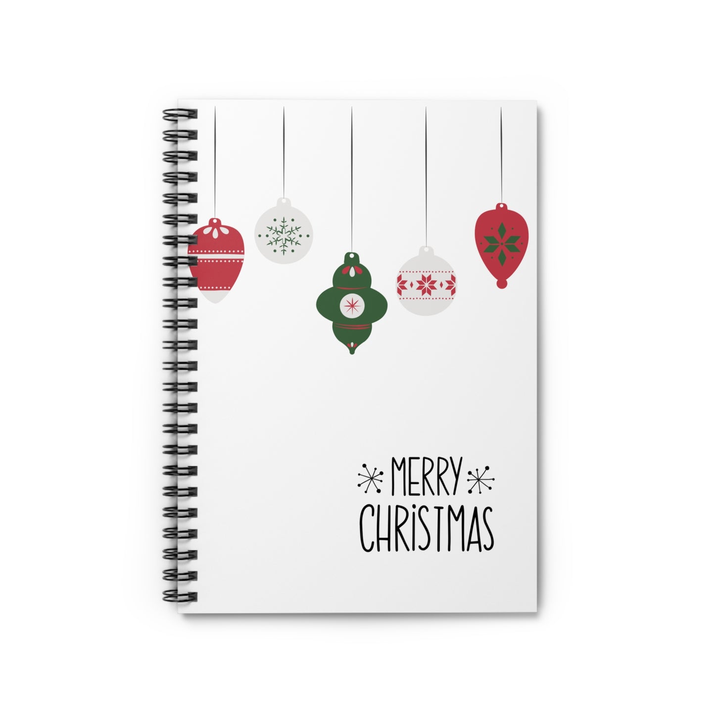 Merry Christmas Ornaments Spiral Notebook