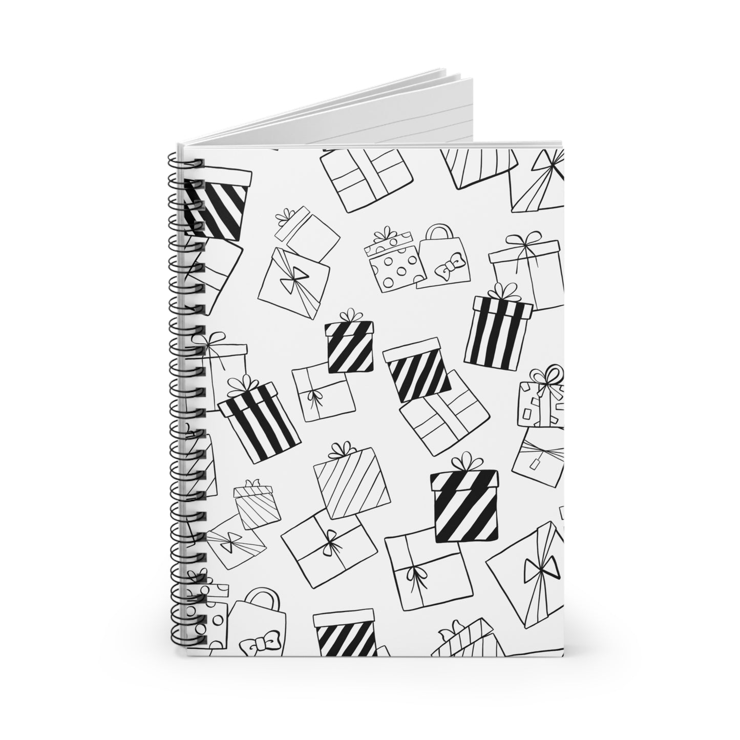 Black and White Presents Spiral Notebook