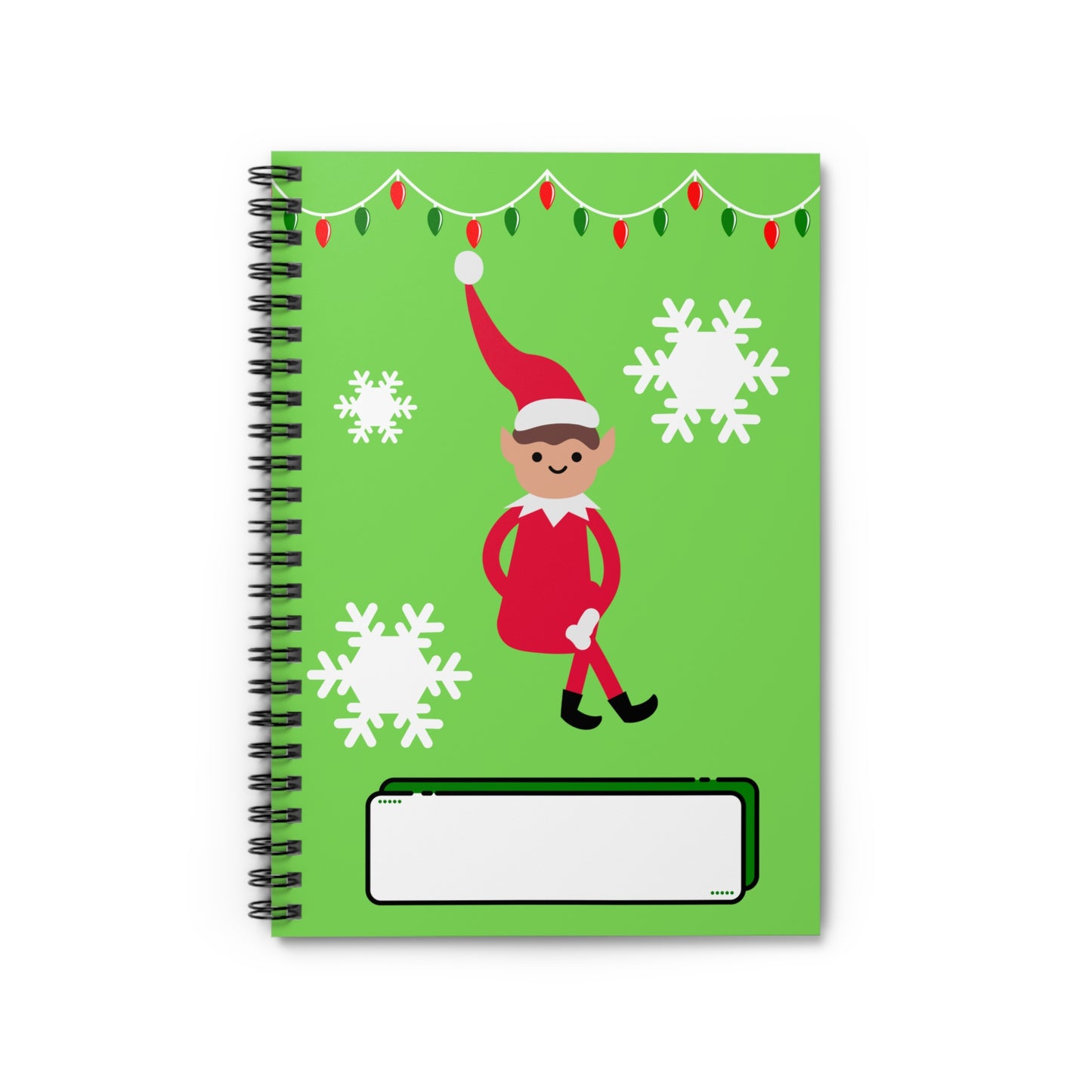 Children's Christmas Spiral Notebook - Elf