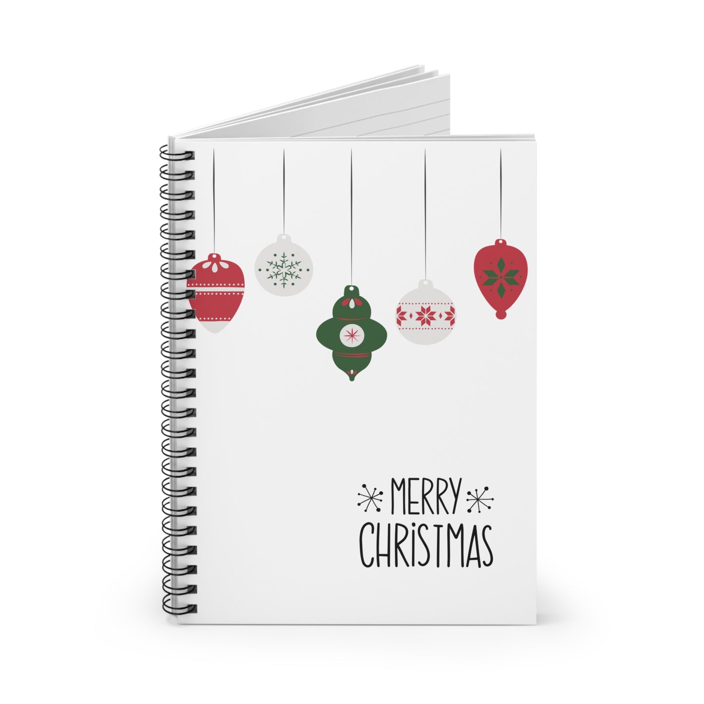 Merry Christmas Ornaments Spiral Notebook