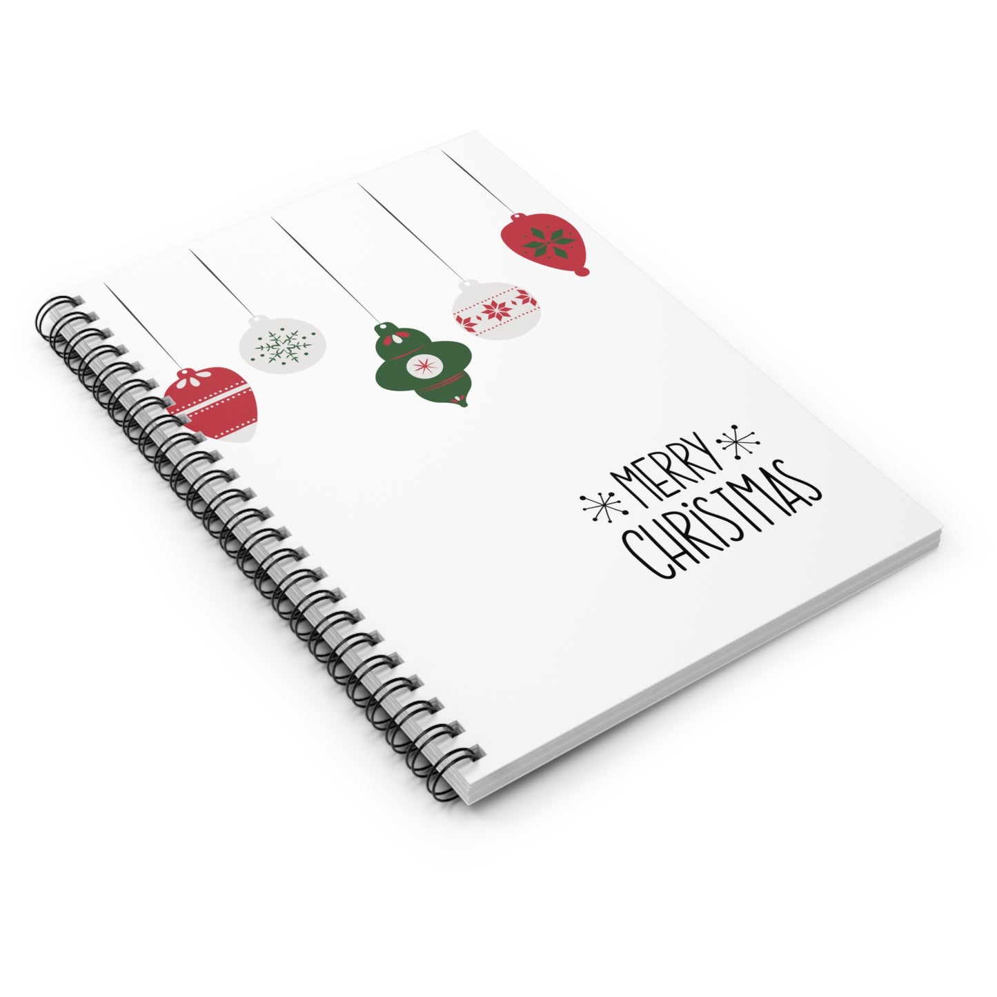 Merry Christmas Ornaments Spiral Notebook