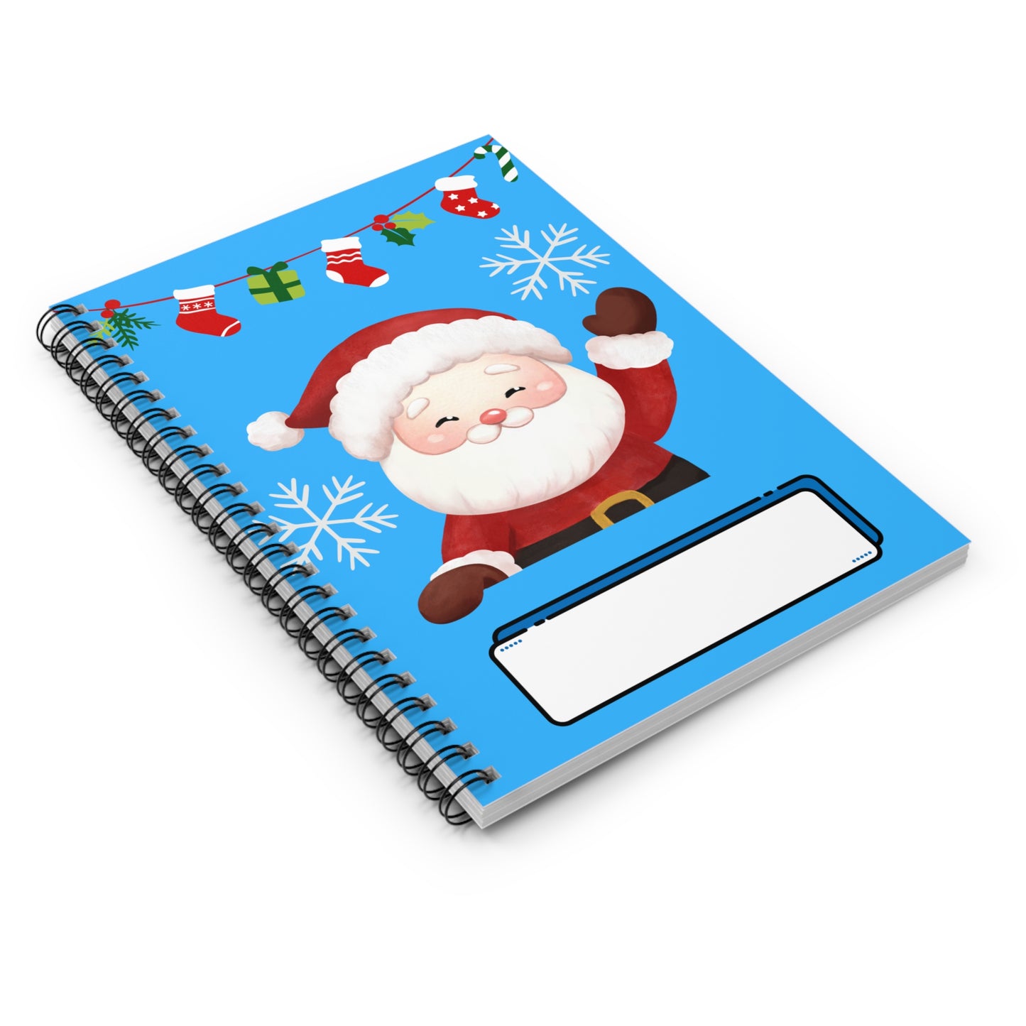 Children's Christmas Spiral Notebook - Santa