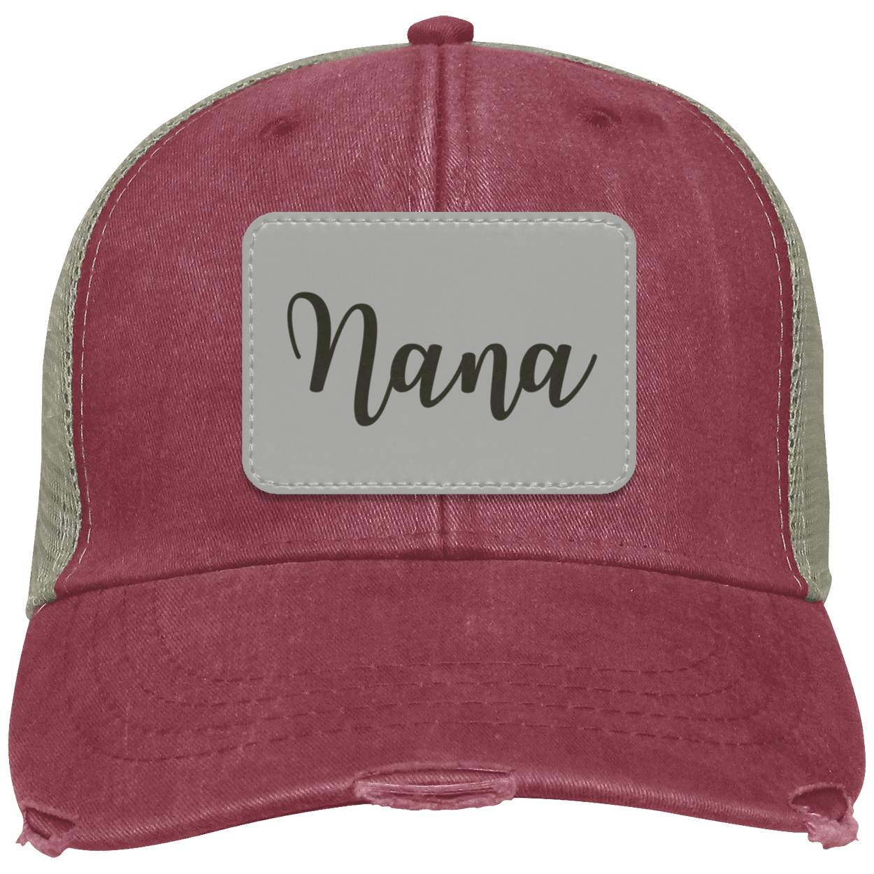 Nana Distressed  Cap w/ Gray Patch