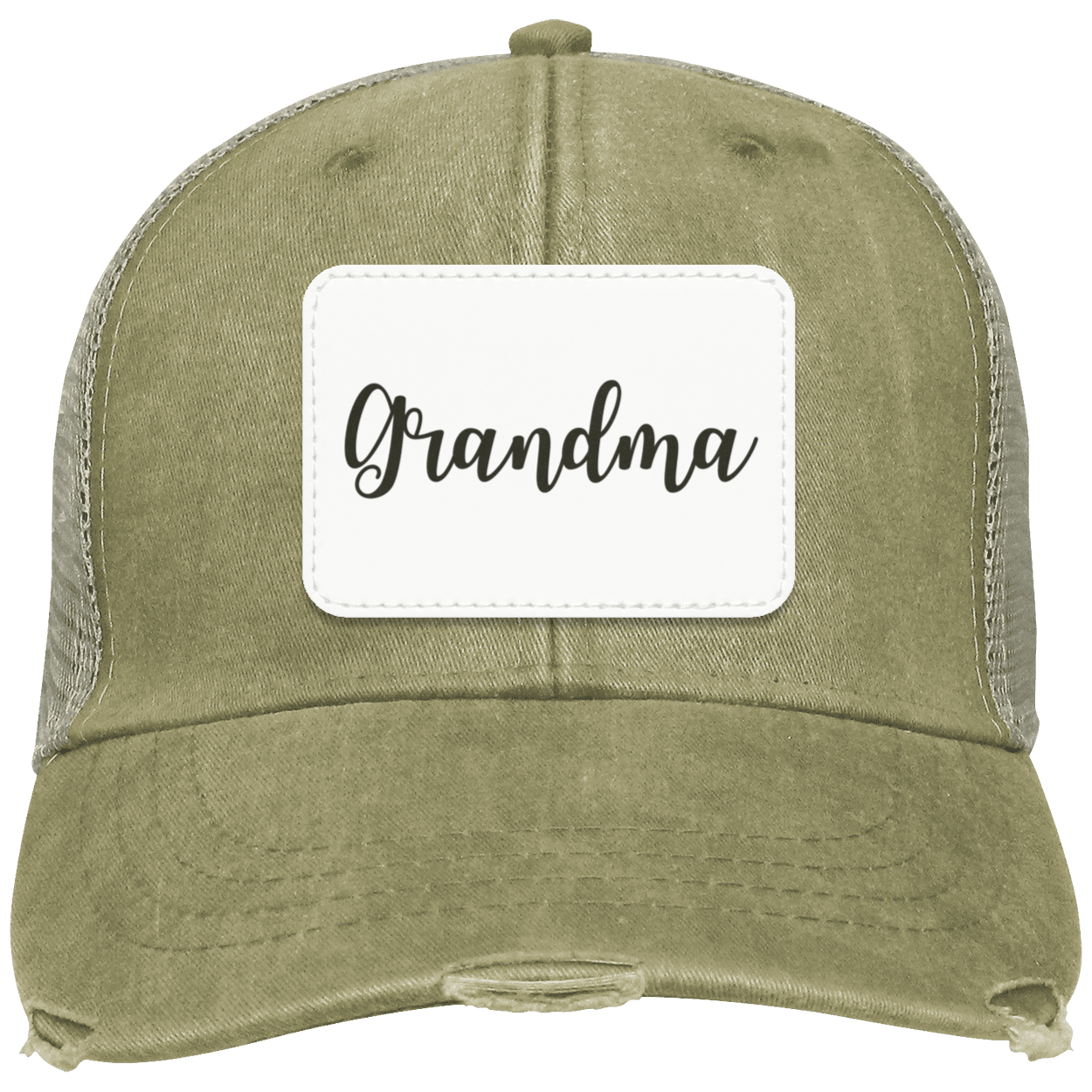 Grandma Distressed Cap w/ White Patch