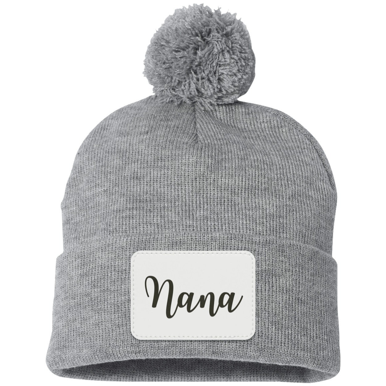 Nana Pom Pom Beanie w/ White Patch