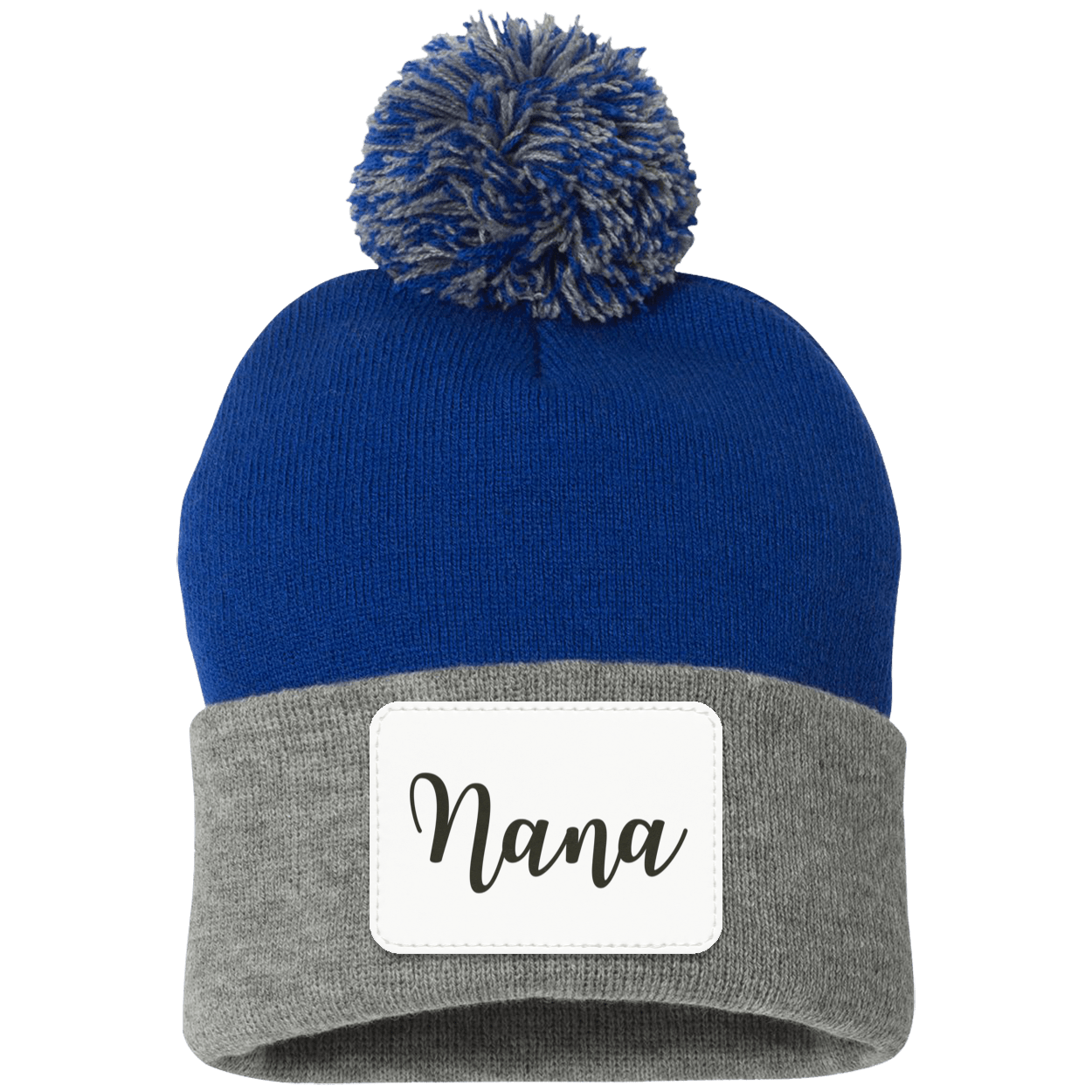 Nana Pom Pom Beanie w/ White Patch