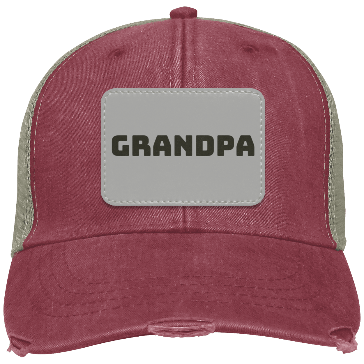 Grandpa Distressed  Cap w/ Patch