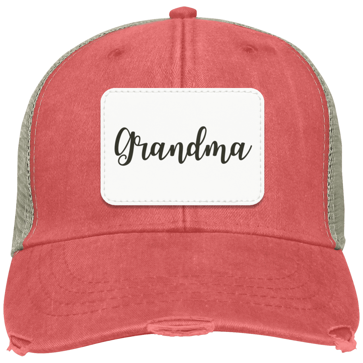 Grandma Distressed Cap w/ White Patch