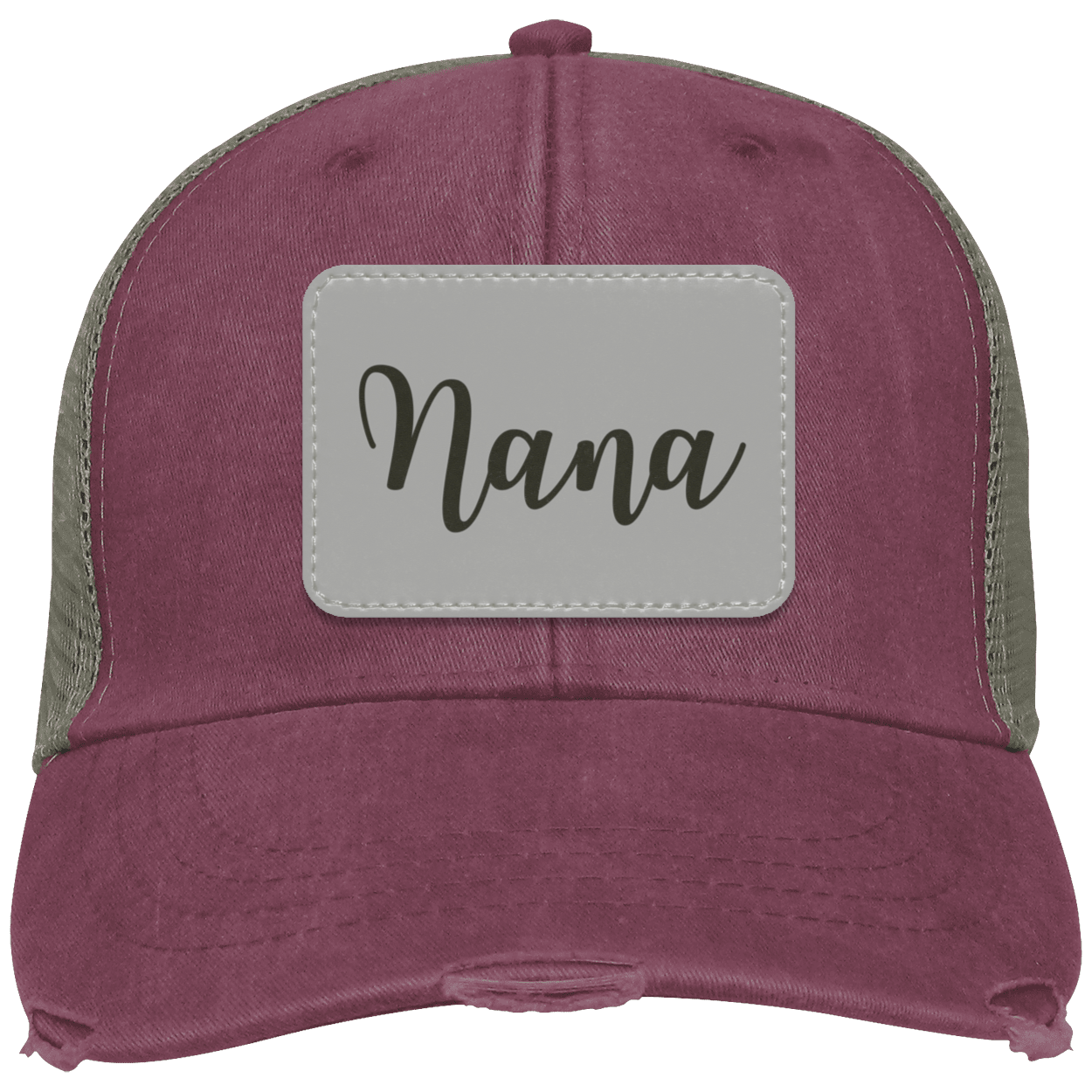 Nana Distressed  Cap w/ Gray Patch