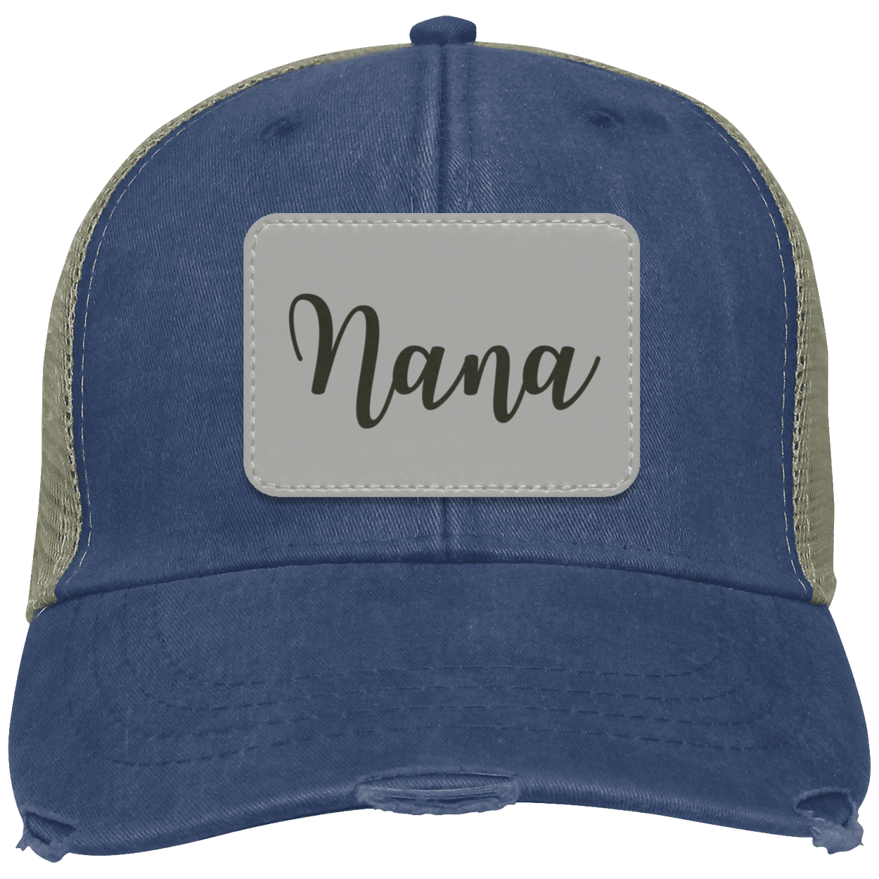 Nana Distressed  Cap w/ Gray Patch