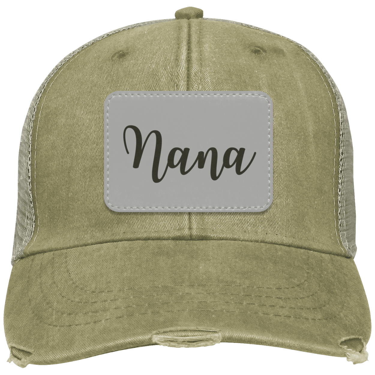 Nana Distressed  Cap w/ Gray Patch