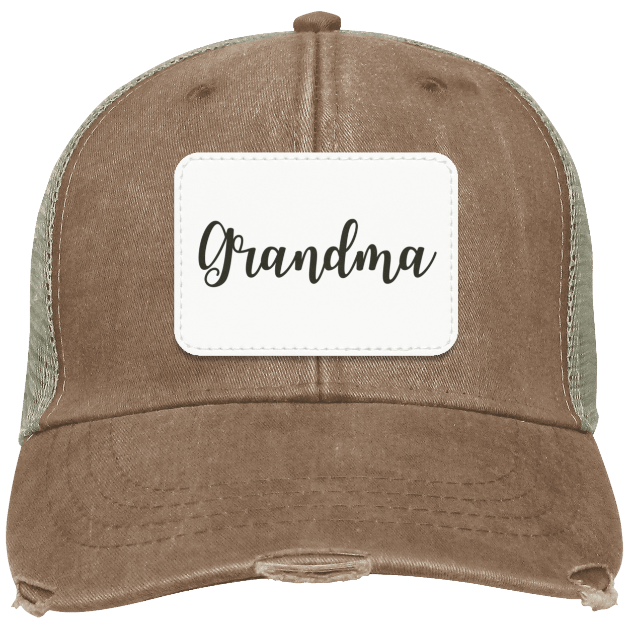 Grandma Distressed Cap w/ White Patch