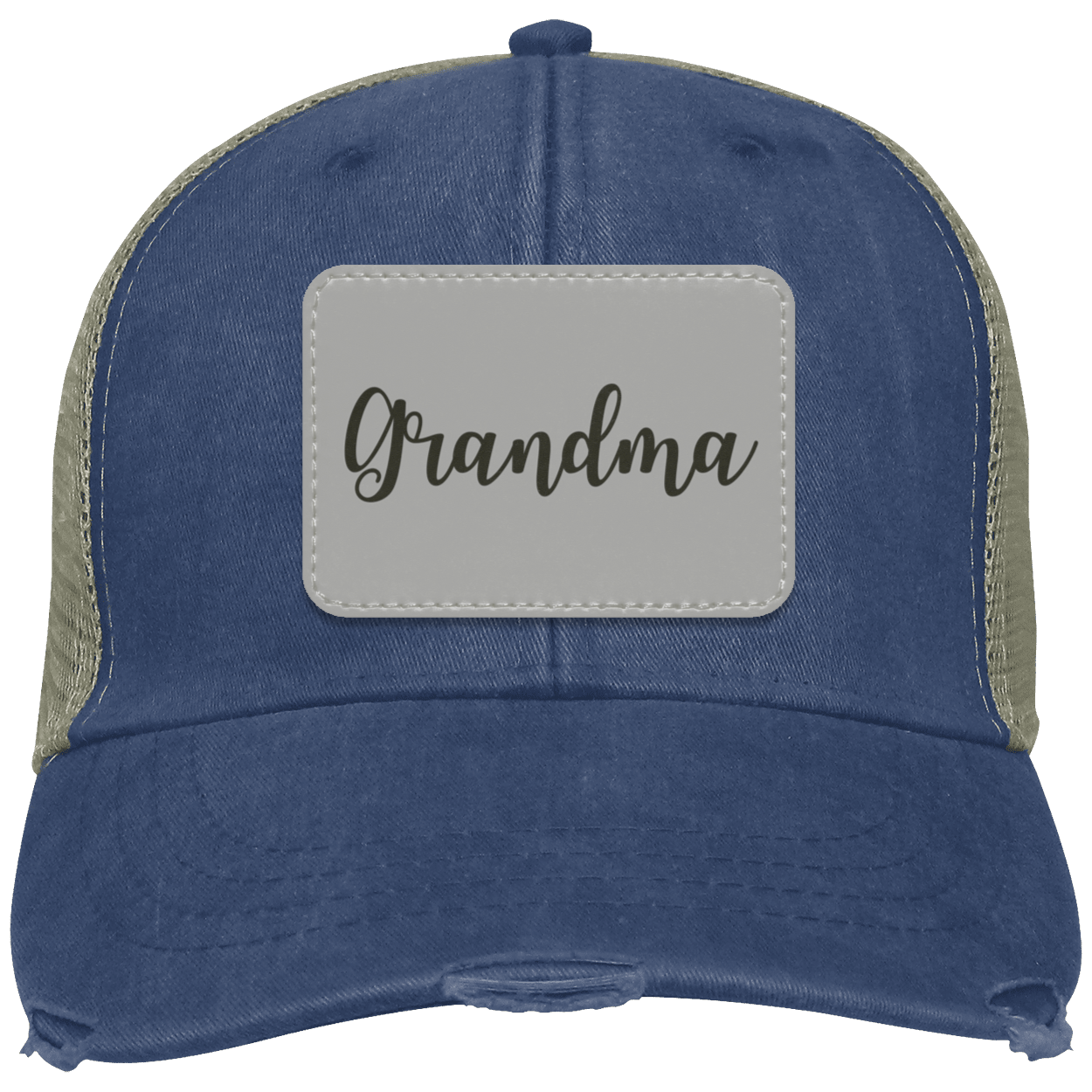 Grandma Distressed  Cap w/ Gray Patch