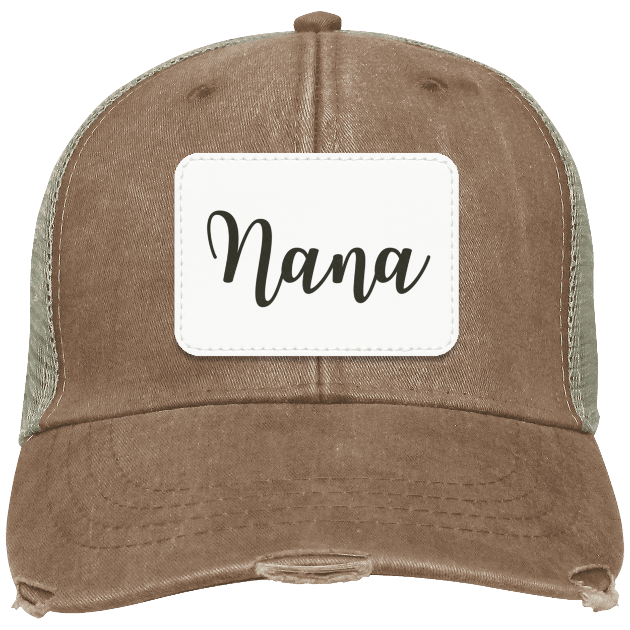 Nana Distressed Cap w/ White Patch