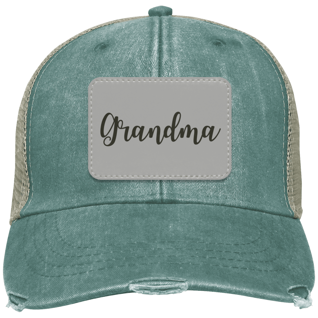 Grandma Distressed  Cap w/ Gray Patch