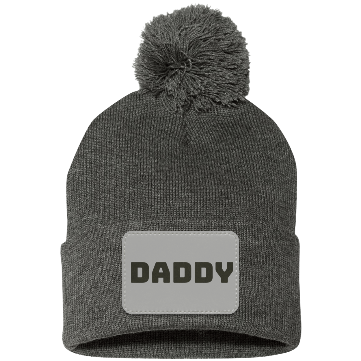 Daddy Beanie w/ Patch & Pom