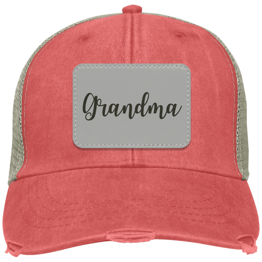 Grandma Distressed  Cap w/ Gray Patch