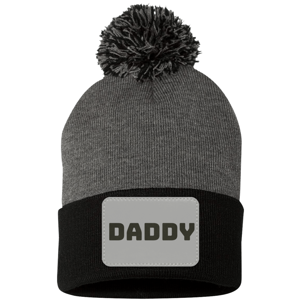 Daddy Beanie w/ Patch & Pom