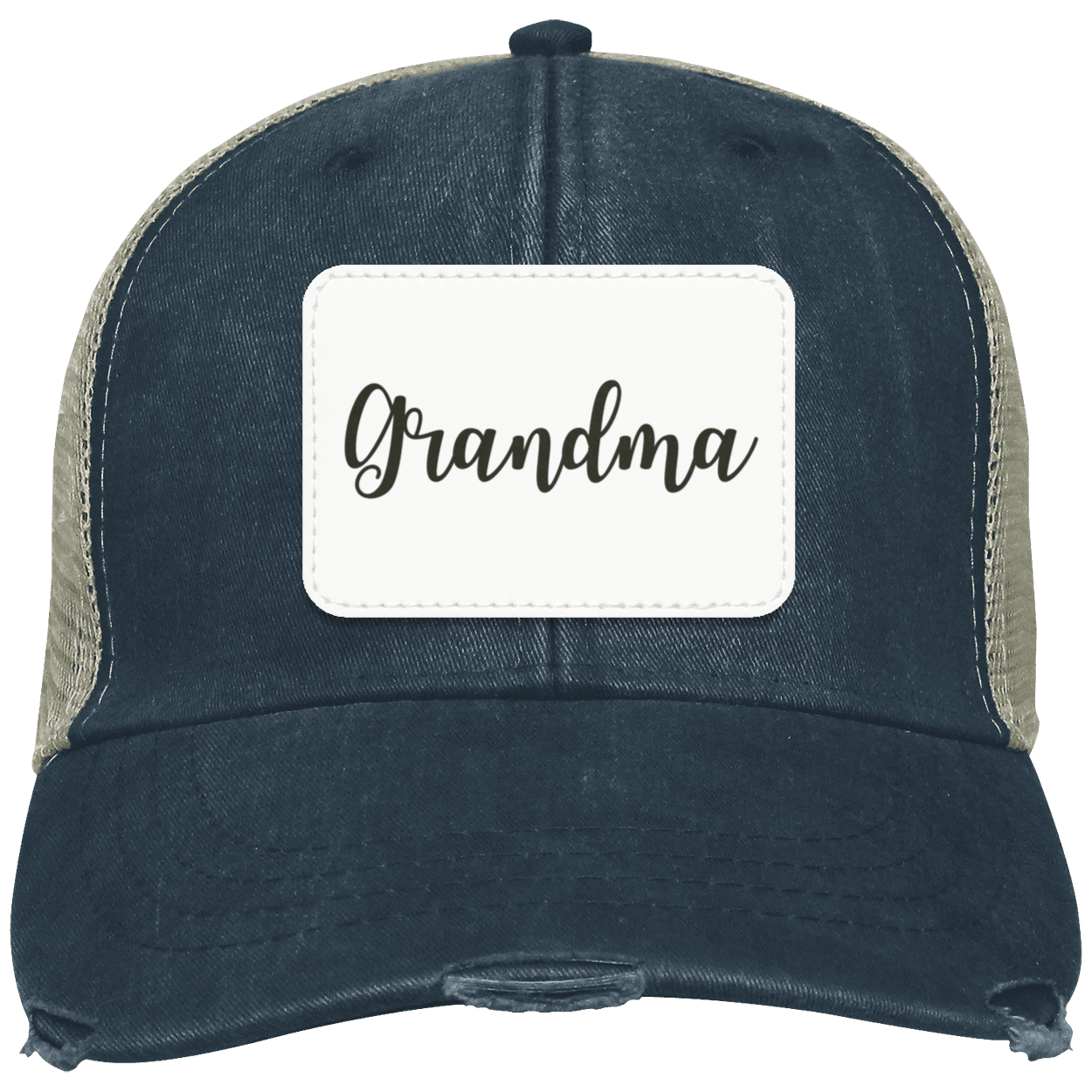 Grandma Distressed Cap w/ White Patch