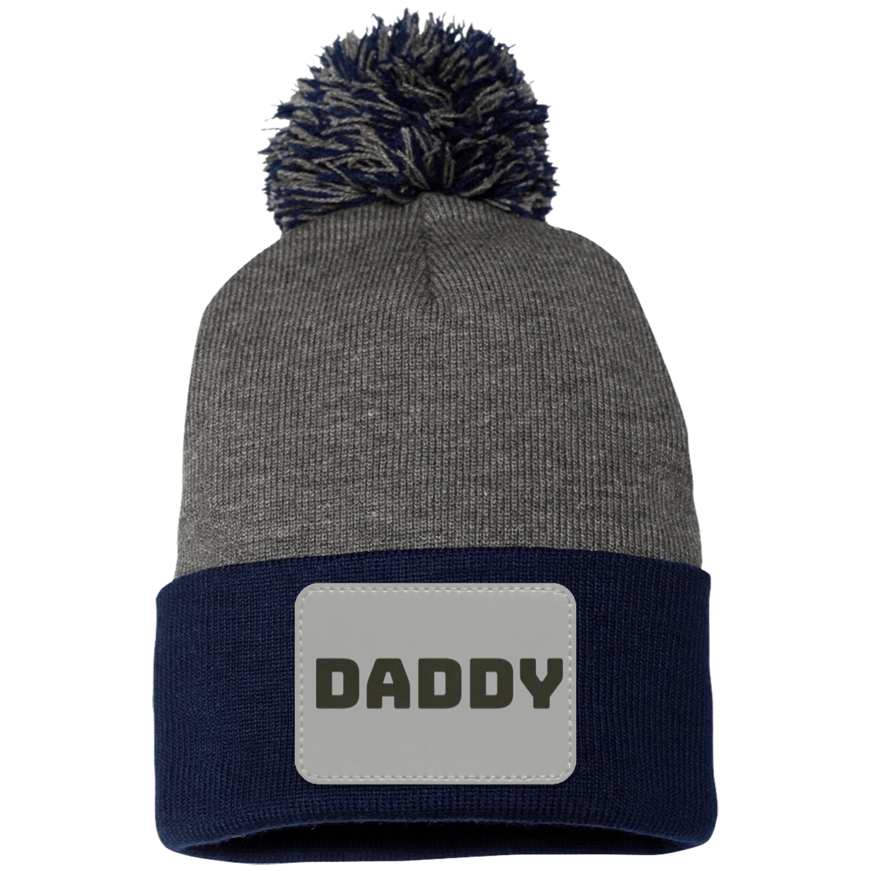 Daddy Beanie w/ Patch & Pom