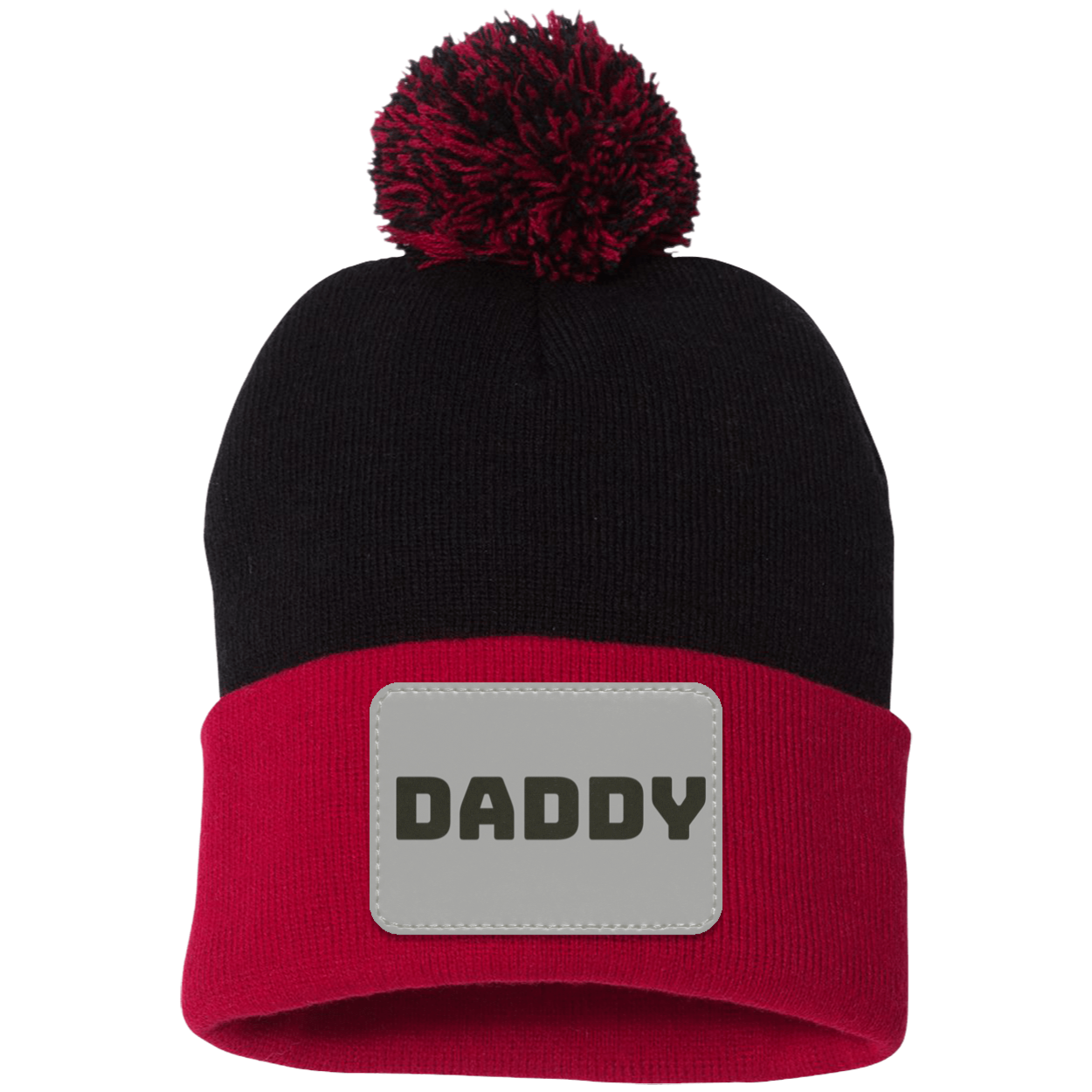 Daddy Beanie w/ Patch & Pom