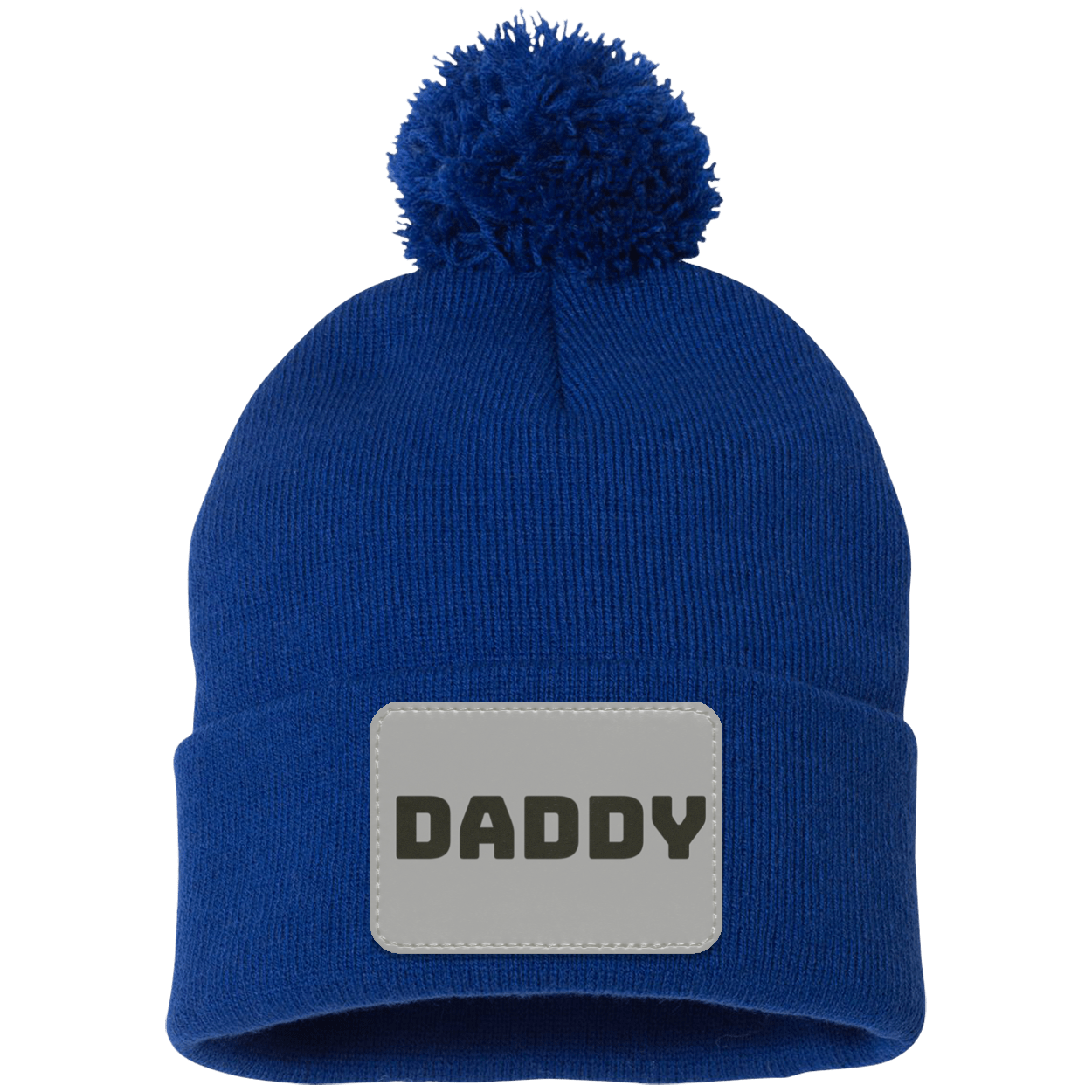 Daddy Beanie w/ Patch & Pom