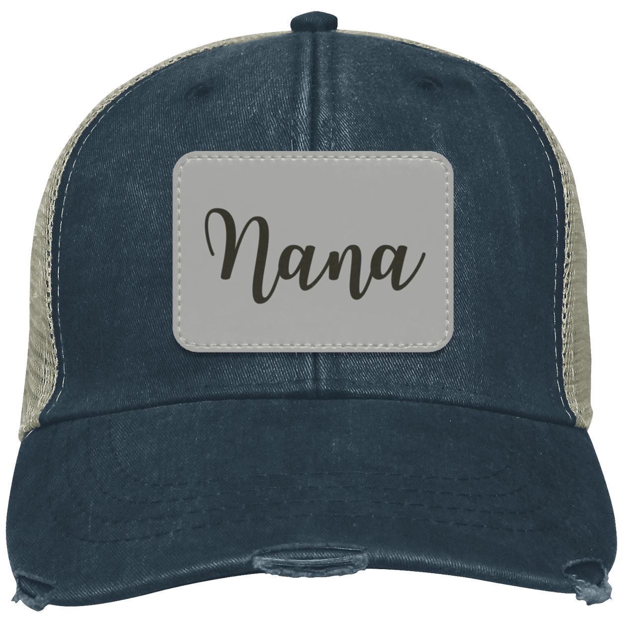 Nana Distressed  Cap w/ Gray Patch