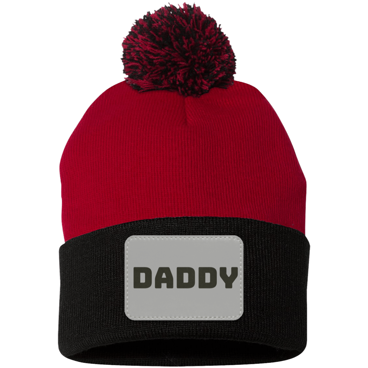 Daddy Beanie w/ Patch & Pom