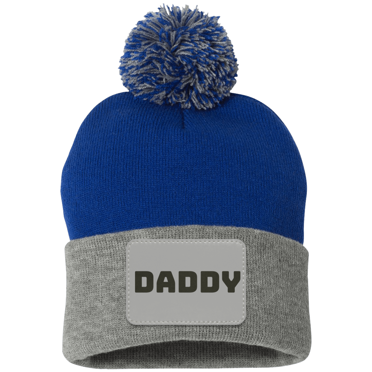 Daddy Beanie w/ Patch & Pom