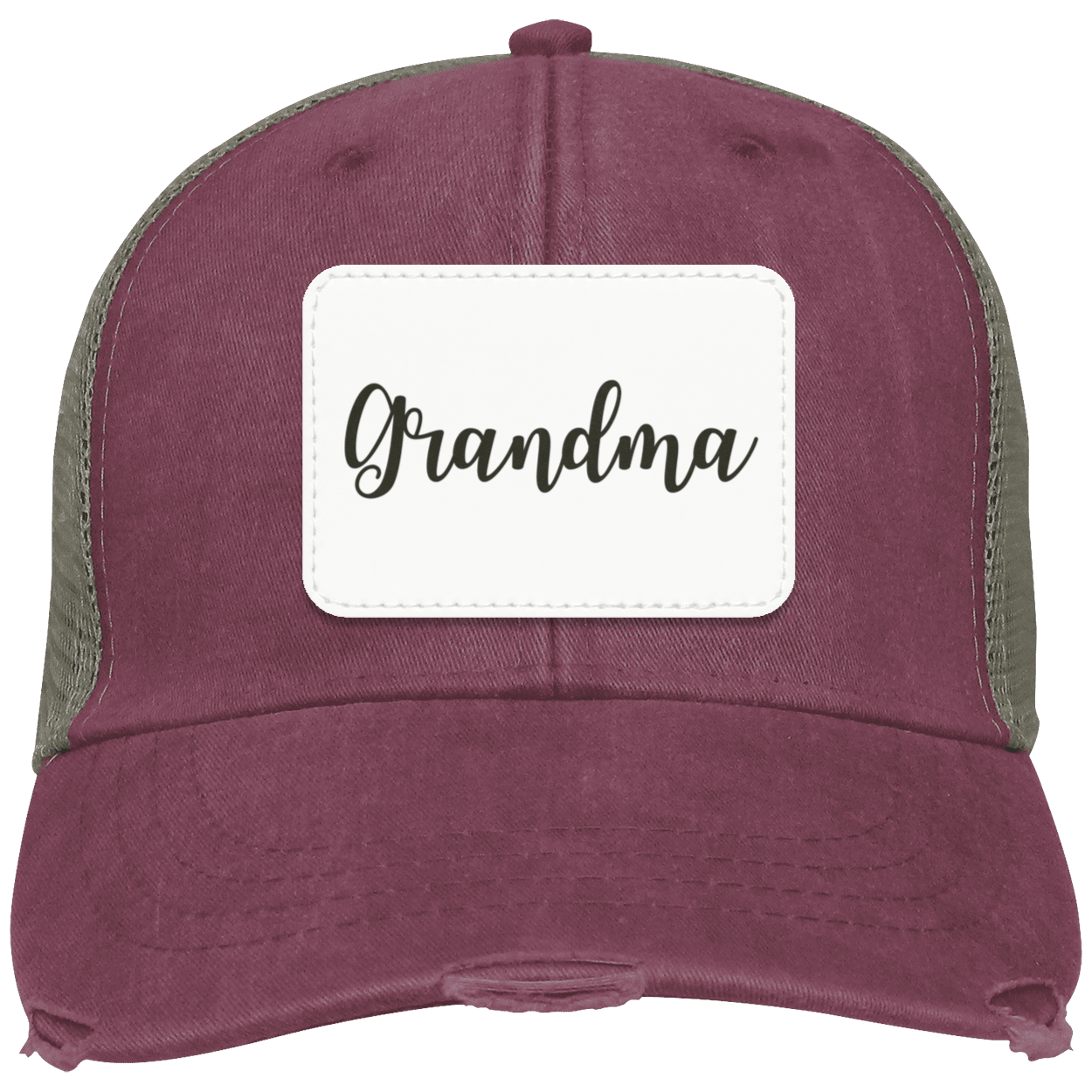 Grandma Distressed Cap w/ White Patch