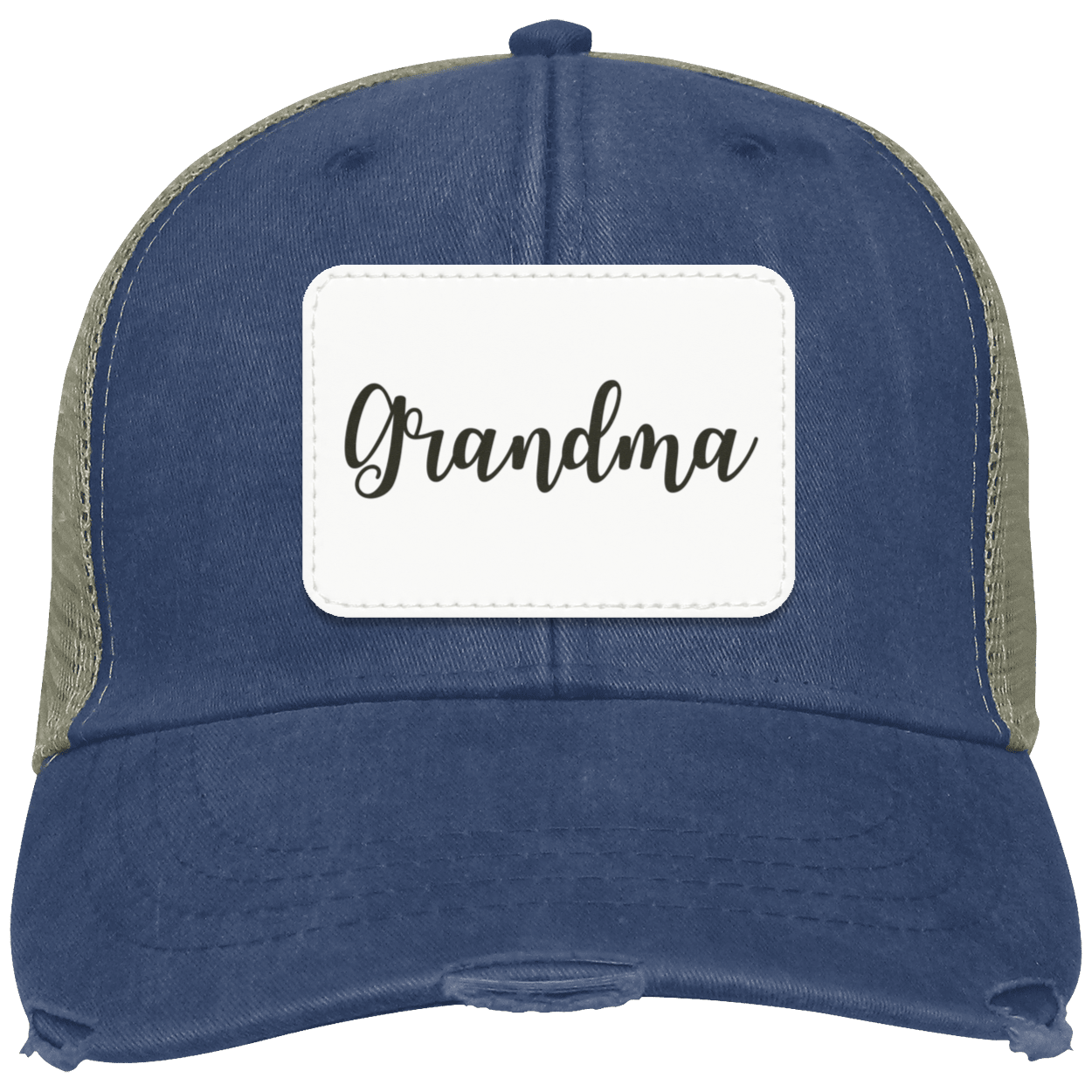 Grandma Distressed Cap w/ White Patch