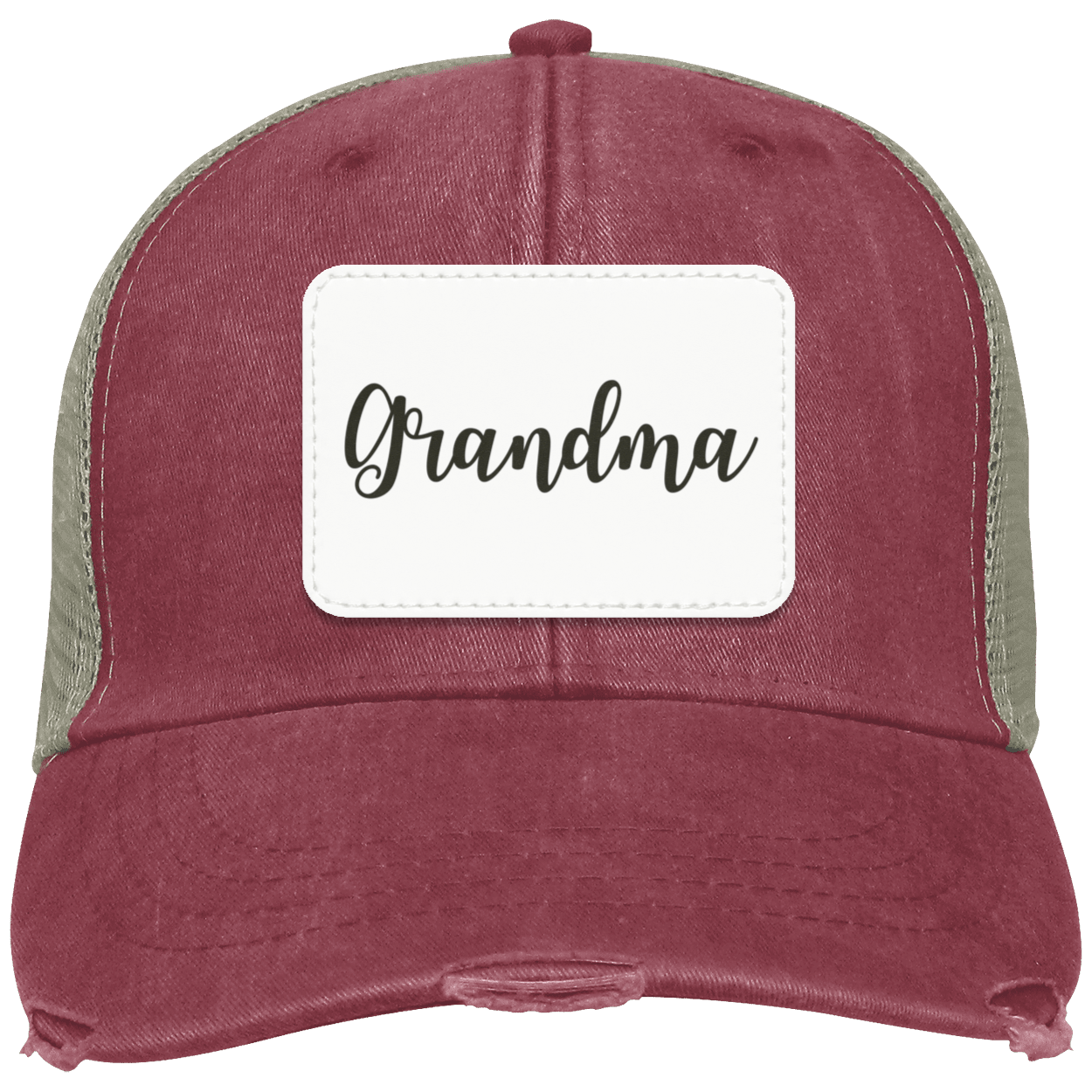 Grandma Distressed Cap w/ White Patch