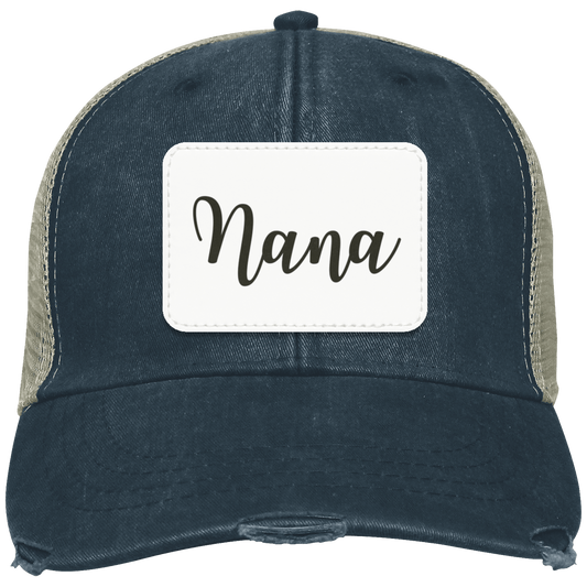 Nana Distressed Cap w/ White Patch