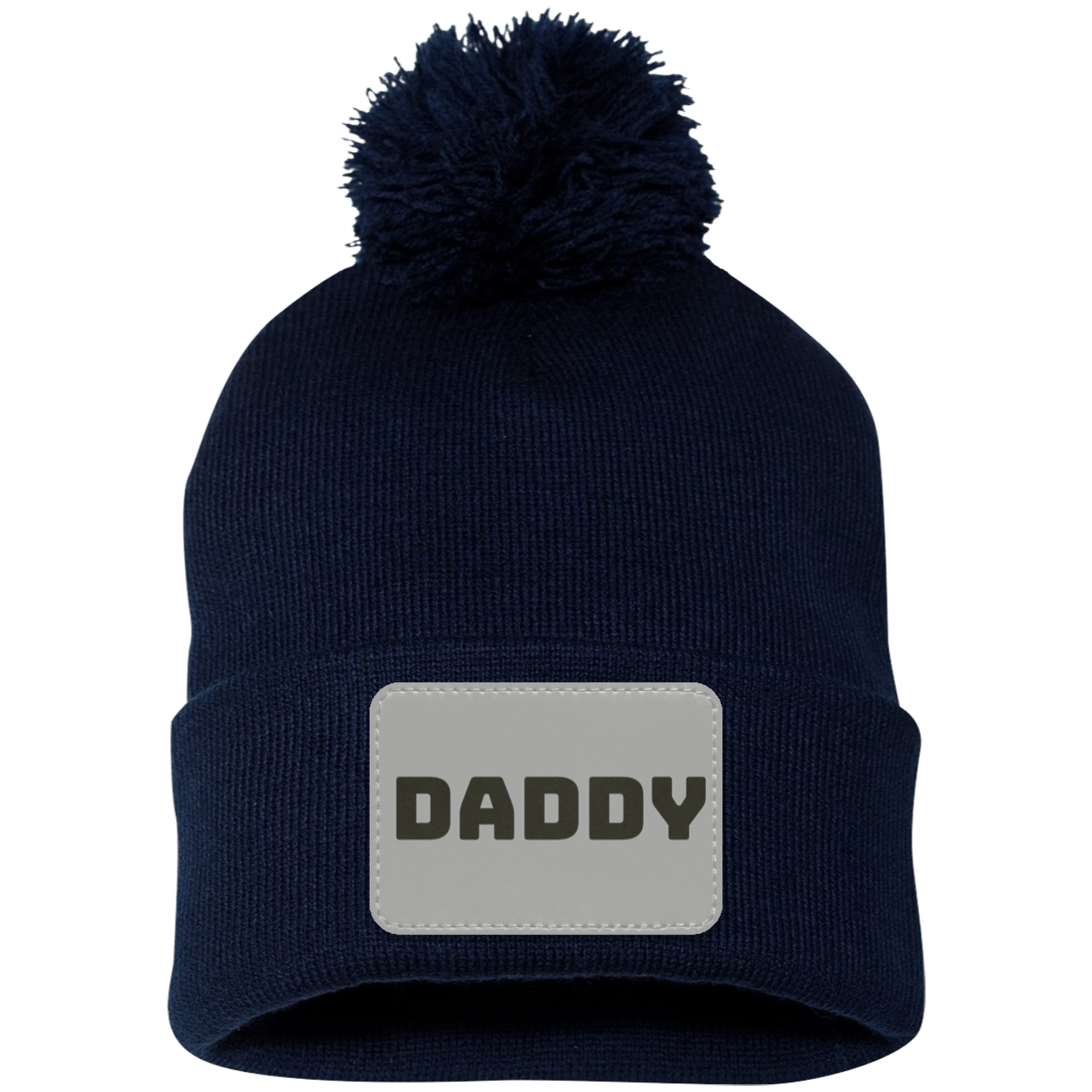 Daddy Beanie w/ Patch & Pom