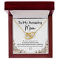 To My Amazing Mom l Interlocking Hearts Necklace l Mother's Day Gift l Birthday Gift l Rose Gold