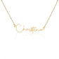 Cursive Name Necklace - No Message Card