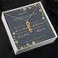 Graduation Vertical Name Necklace w/ Message Card