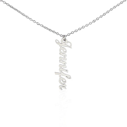 Vertical Name Necklace - No Message Card