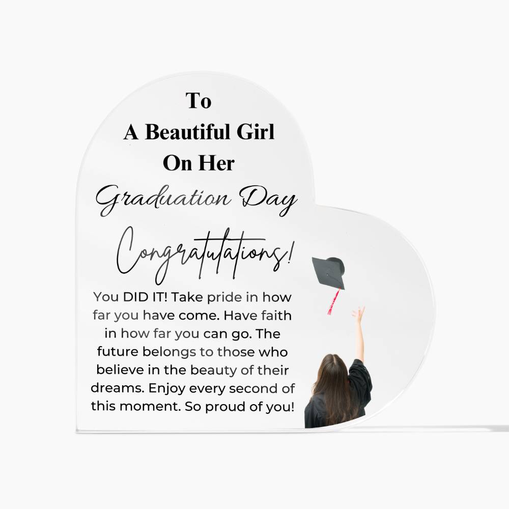 To A Beautiful Girl | Graduation Acrylic | Tossing Cap