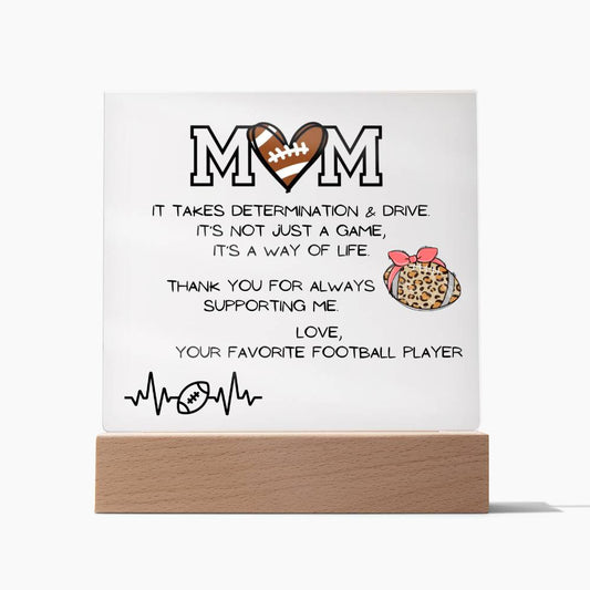 Football Mom Acrylic Plaque | Mother's Day Gift